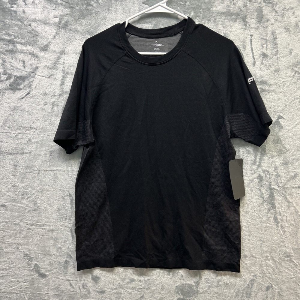 Fabletics Shirt Mens Large Black Training Day Tee Performance Athleisure Gym